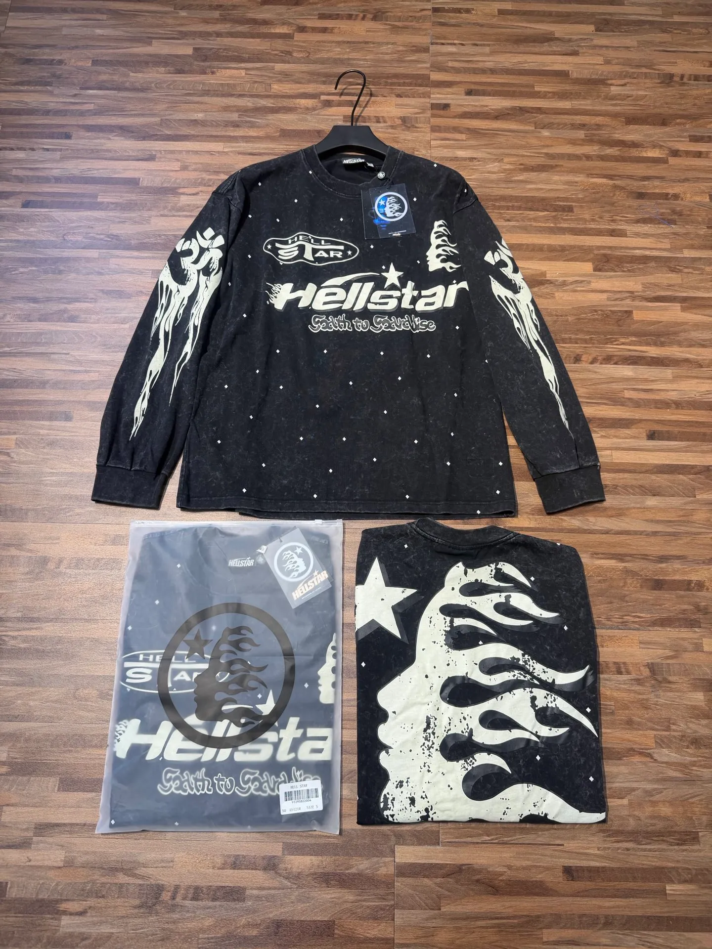 H 9121# Black I P85 In Stock Hellstar / T （fabric): 26 300 Sizes（size）：S-M- L- X L （colour）： Black